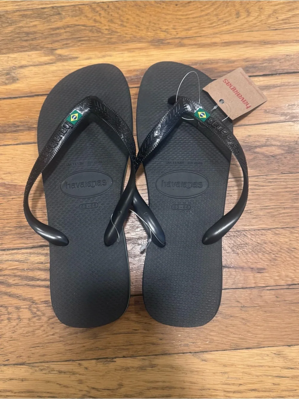 Havaianas Men’s Brazil flag Black Flip Flops